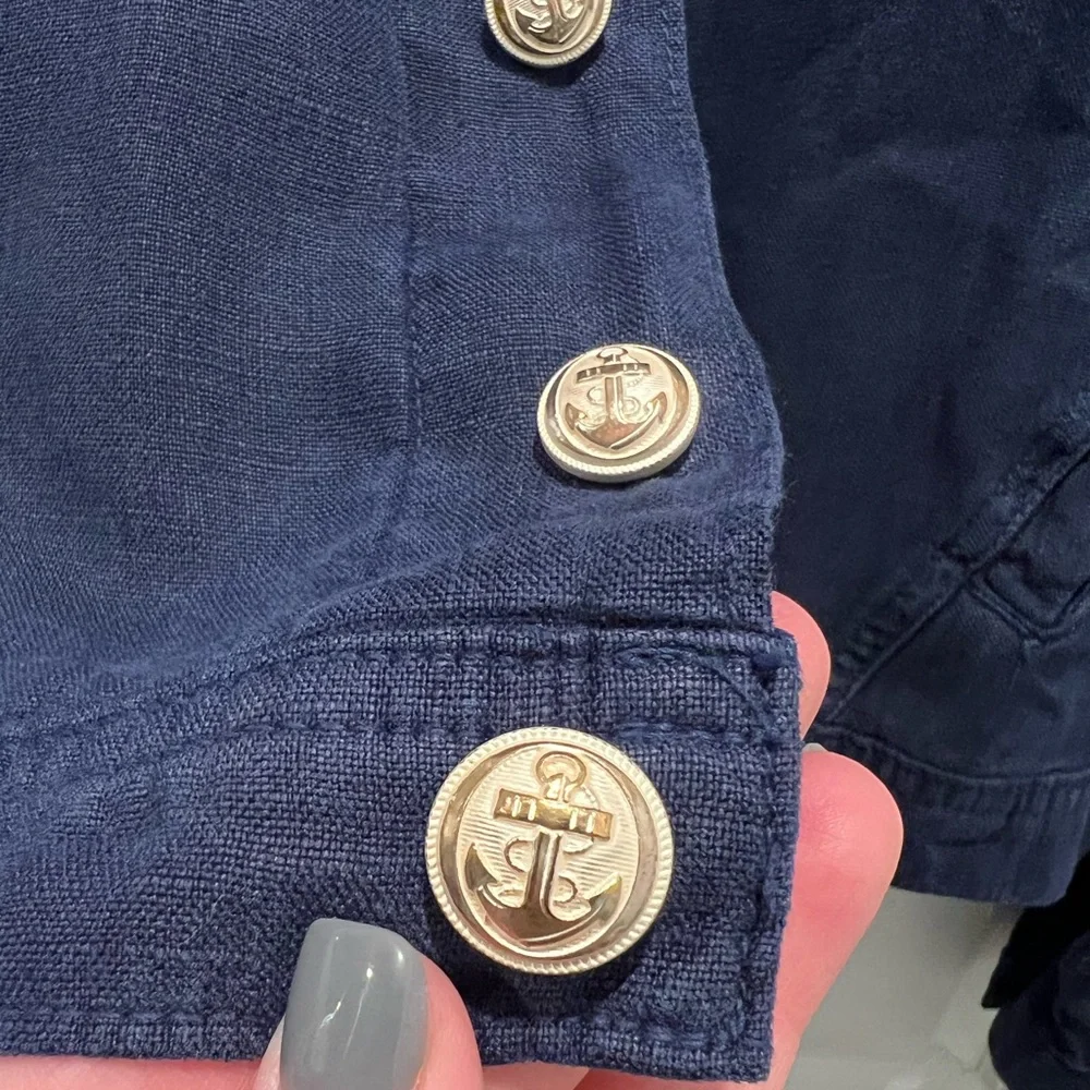 L’AGENCE Celine Linen Jacket -Marine